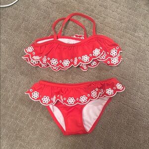 Janie and Jack Red Floral Bikini NEW no tags
